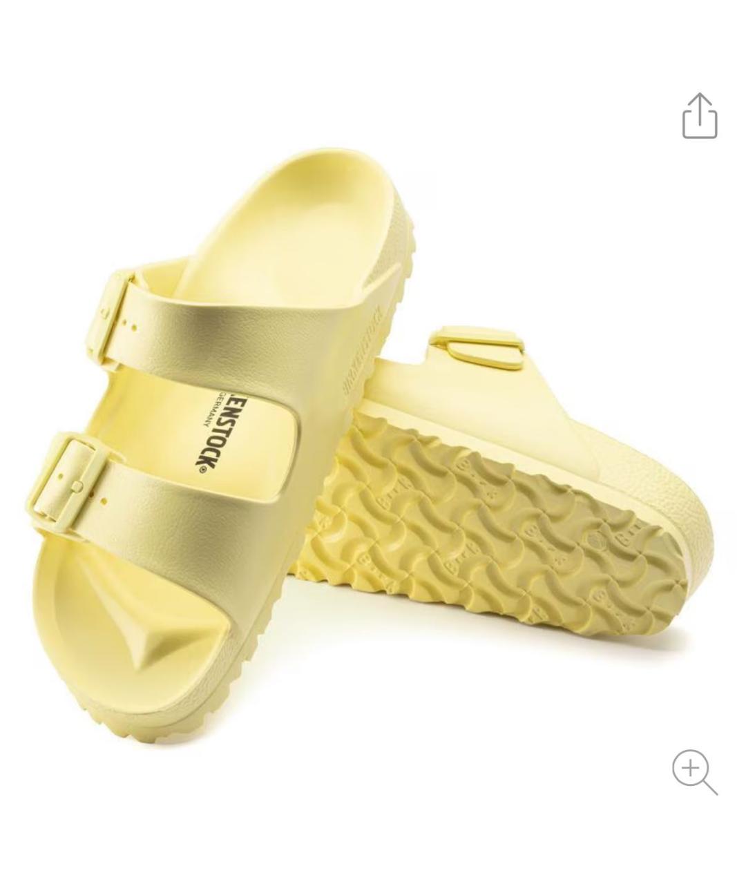 BIRKENSTOCK Желтые синтетические сандалии, фото 4