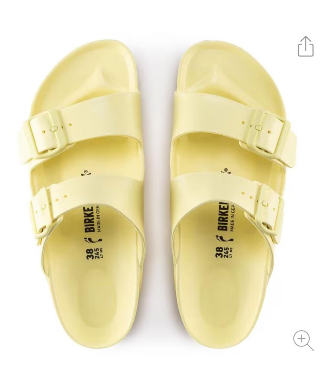 BIRKENSTOCK Желтые синтетические сандалии, фото 3