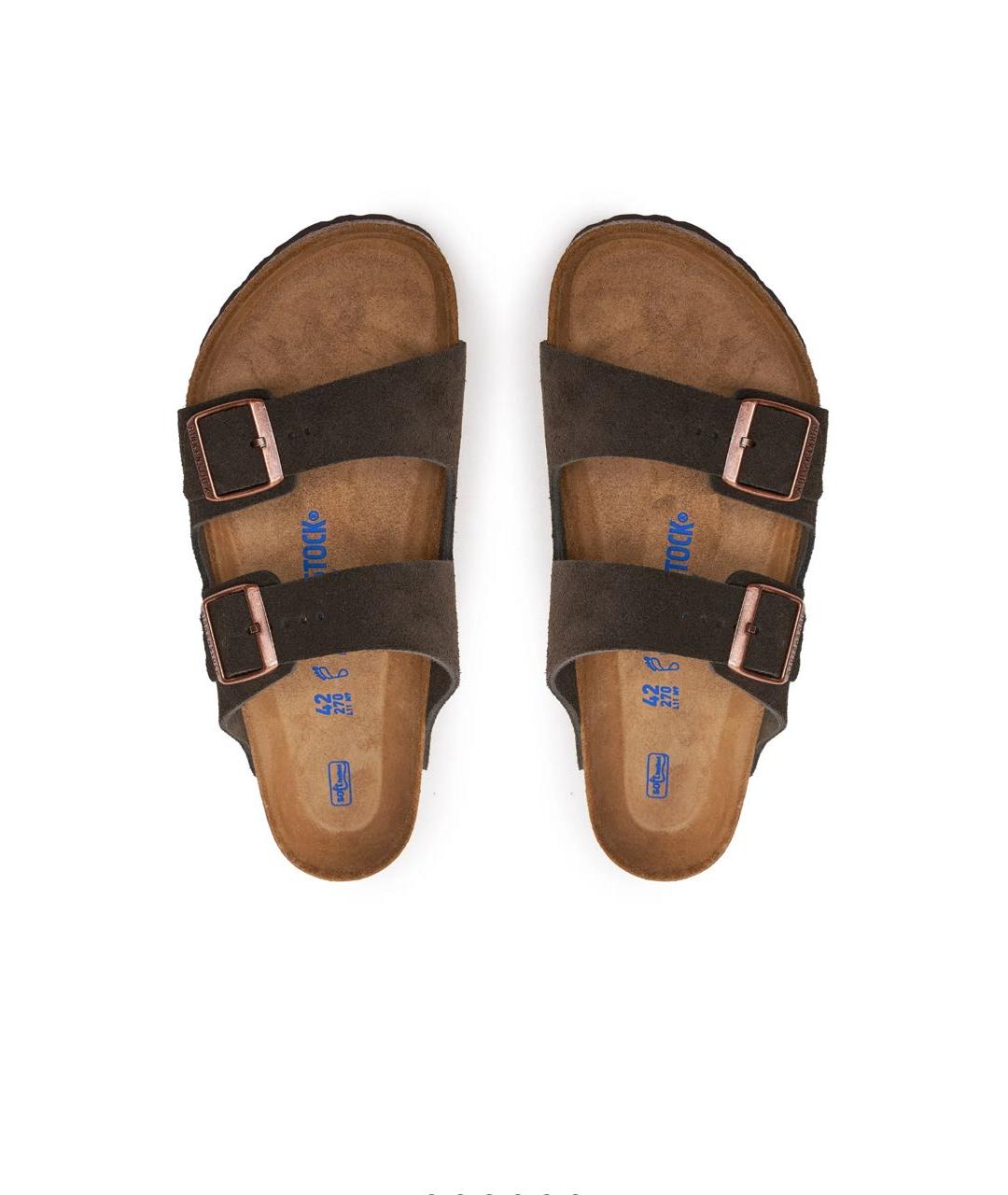 BIRKENSTOCK Коричневые замшевые сандалии, фото 3