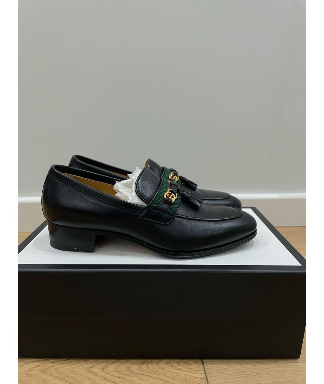 GUCCI Черные кожаные лоферы, фото 8