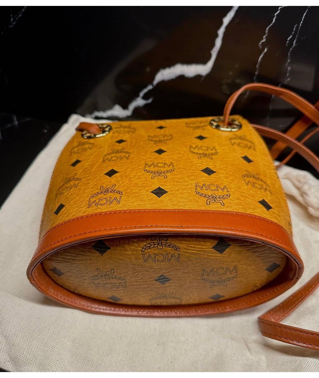 MCM Коричневая кожаная сумка тоут, фото 3
