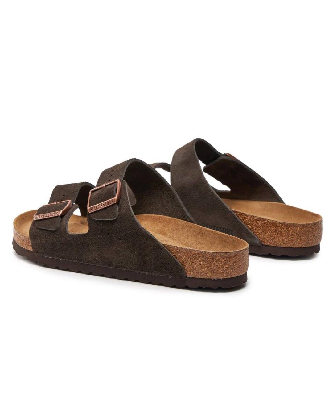 BIRKENSTOCK Коричневые замшевые сандалии, фото 4