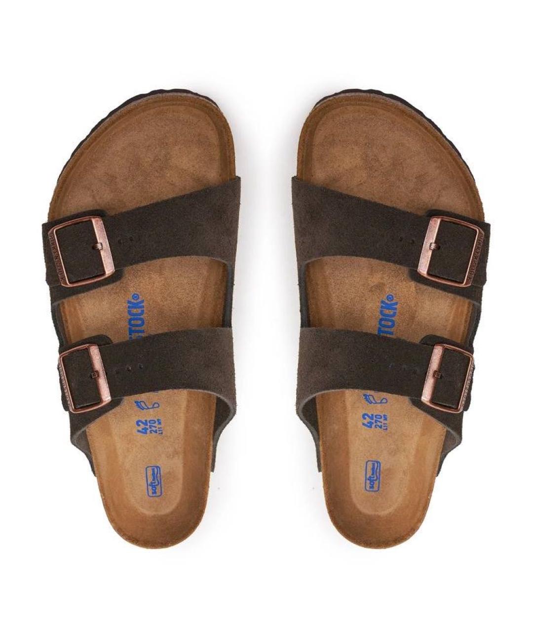 BIRKENSTOCK Коричневые замшевые сандалии, фото 3