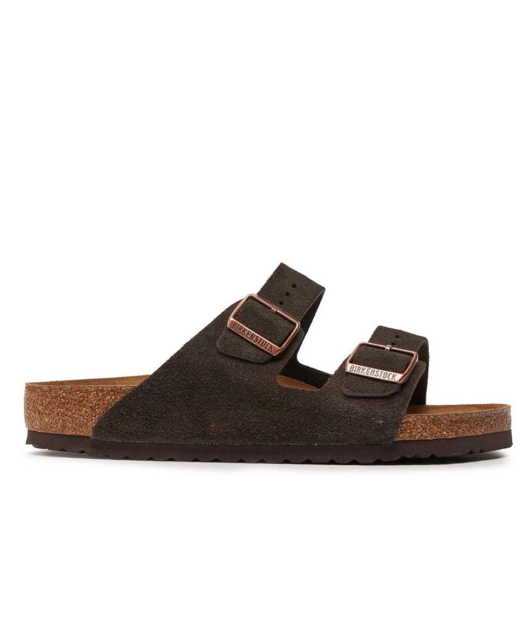 BIRKENSTOCK Коричневые замшевые сандалии, фото 6
