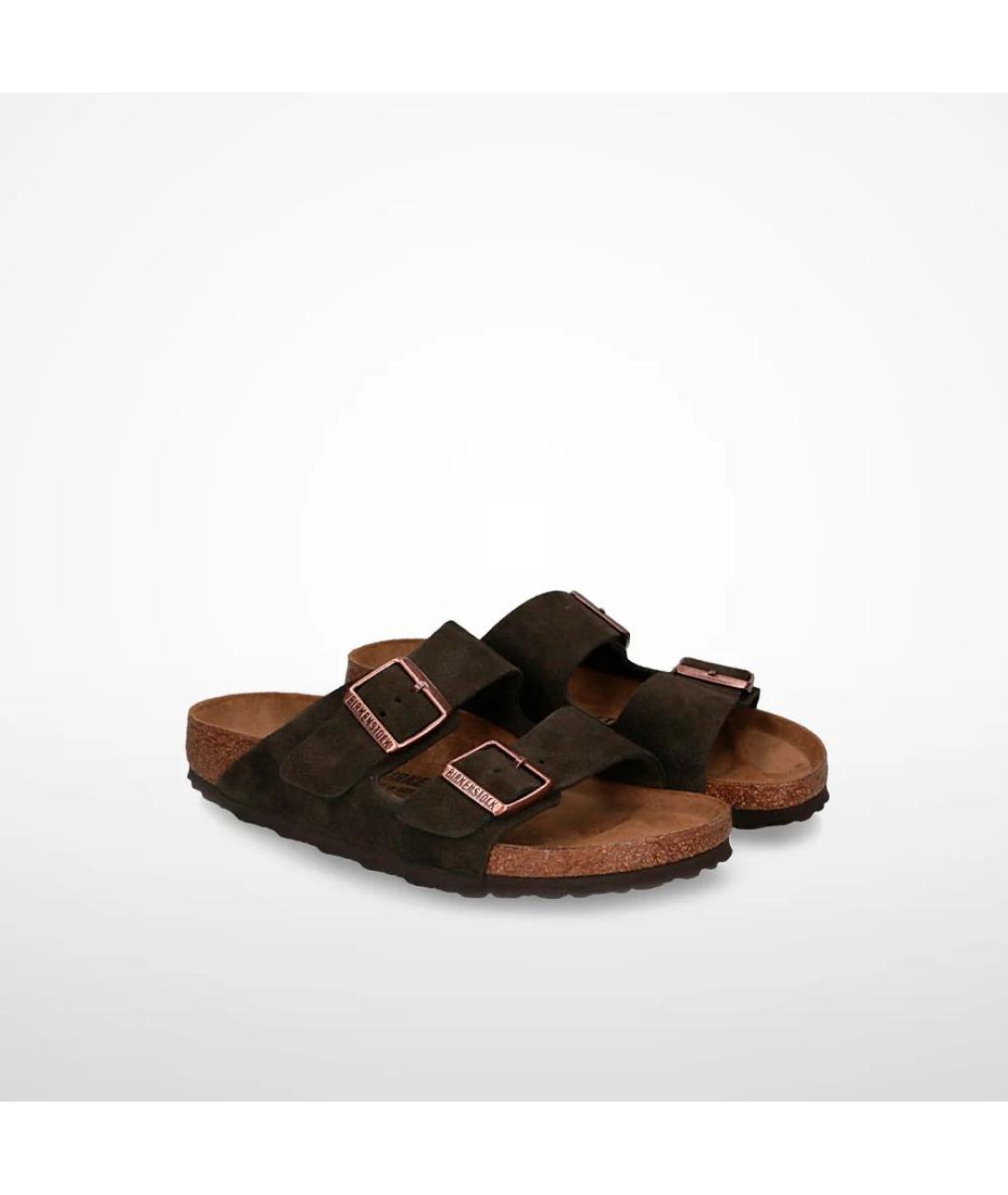BIRKENSTOCK Коричневые замшевые сандалии, фото 2