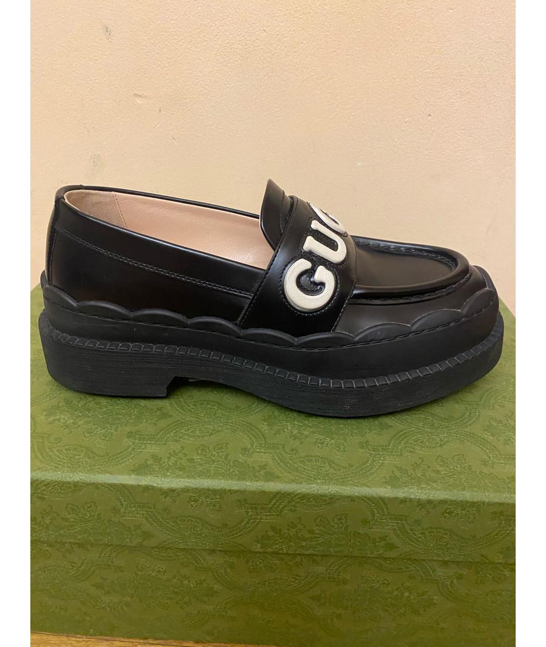 GUCCI Черные кожаные лоферы, фото 7