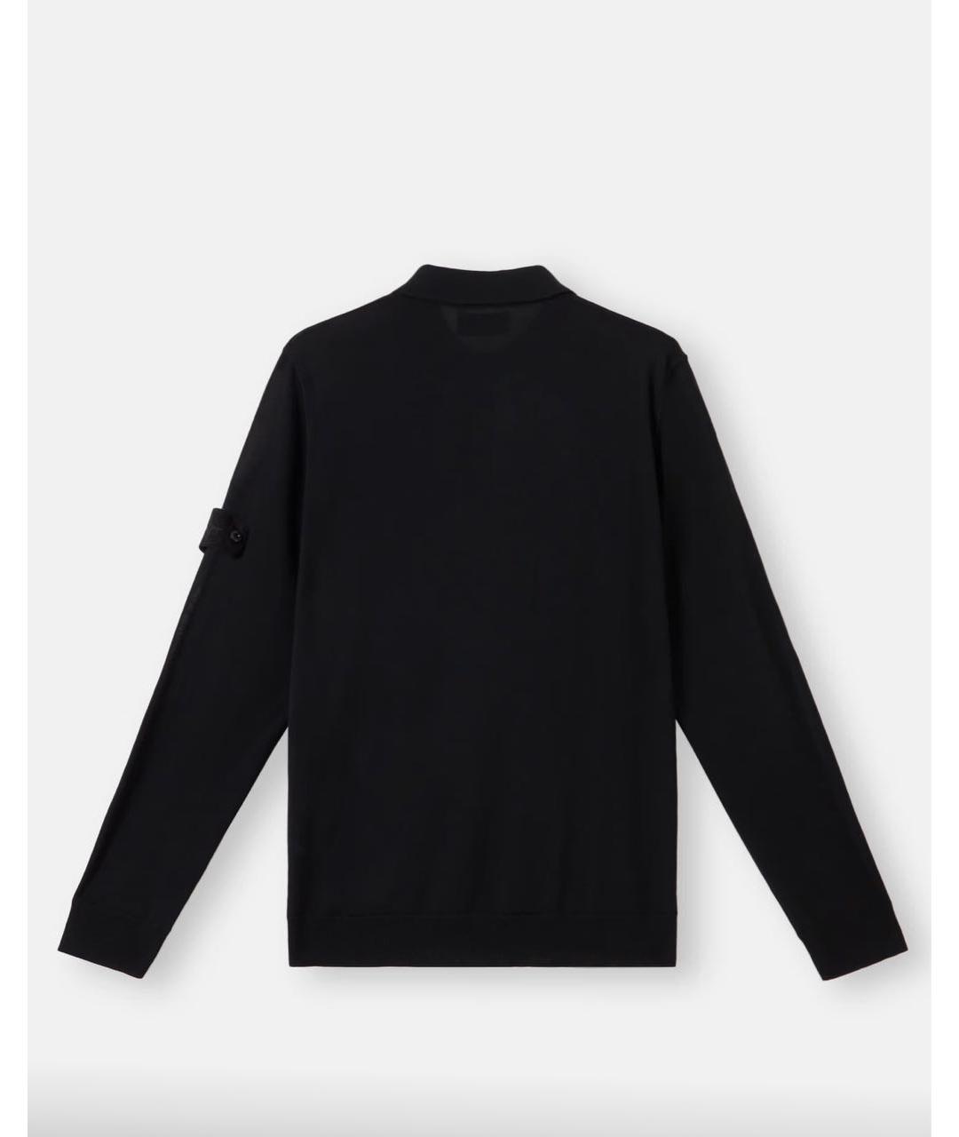 STONE ISLAND Черный шерстяной джемпер / свитер, фото 2