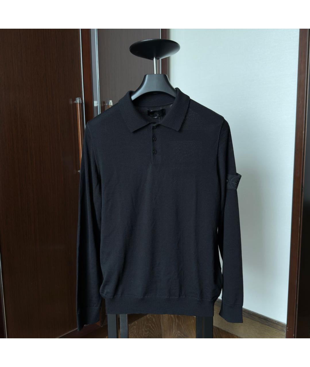 STONE ISLAND Черный шерстяной джемпер / свитер, фото 5