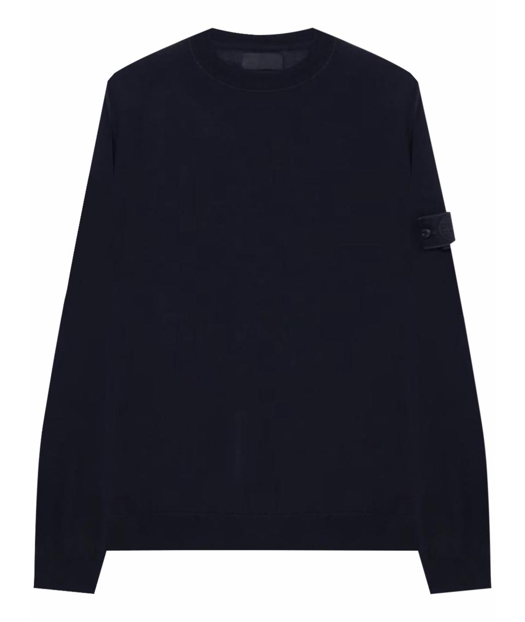 STONE ISLAND Темно-синий шерстяной джемпер / свитер, фото 1