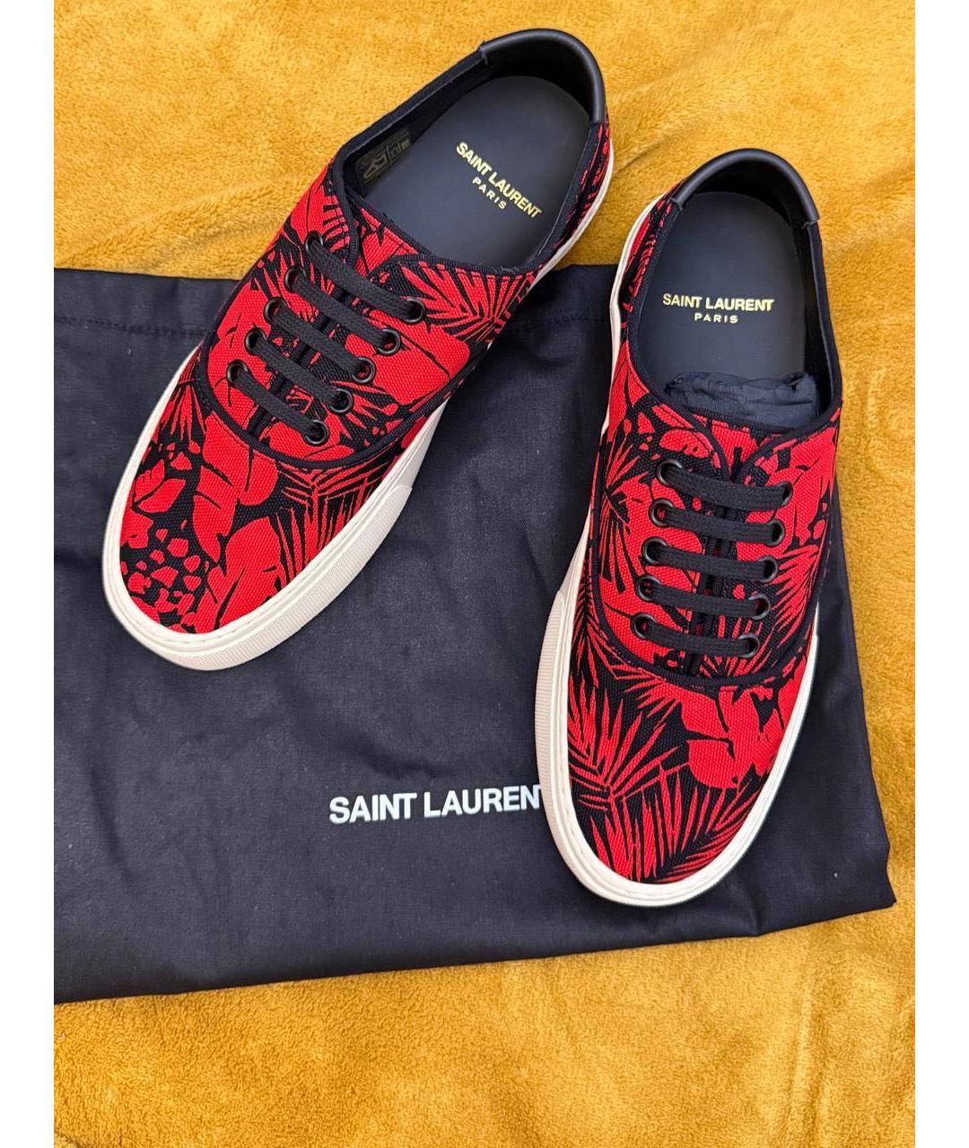 SAINT LAURENT Красные кеды, фото 2