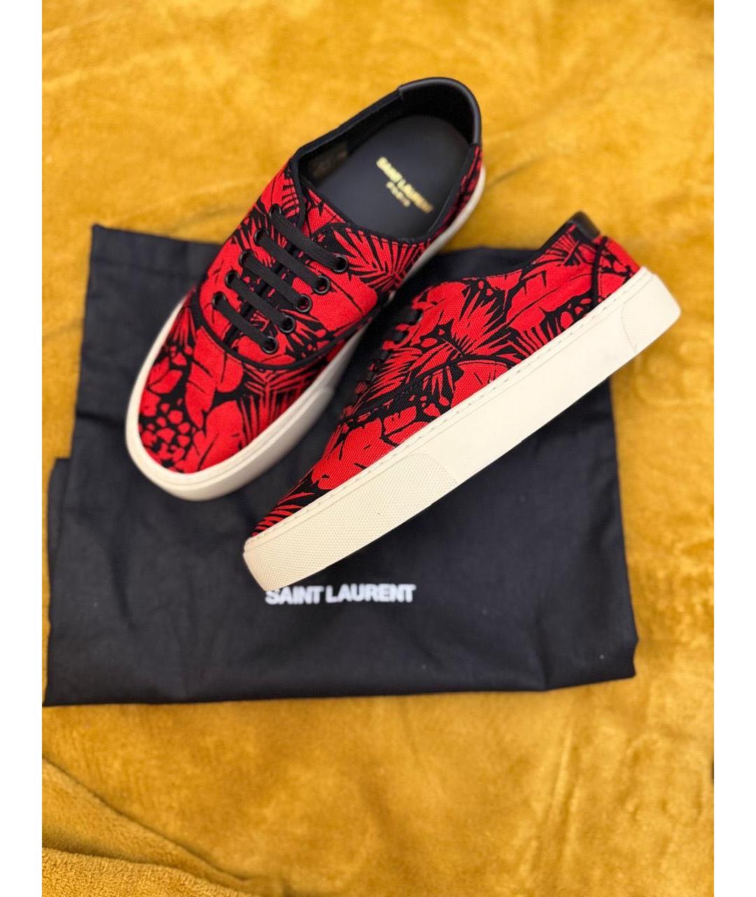 SAINT LAURENT Красные кеды, фото 8