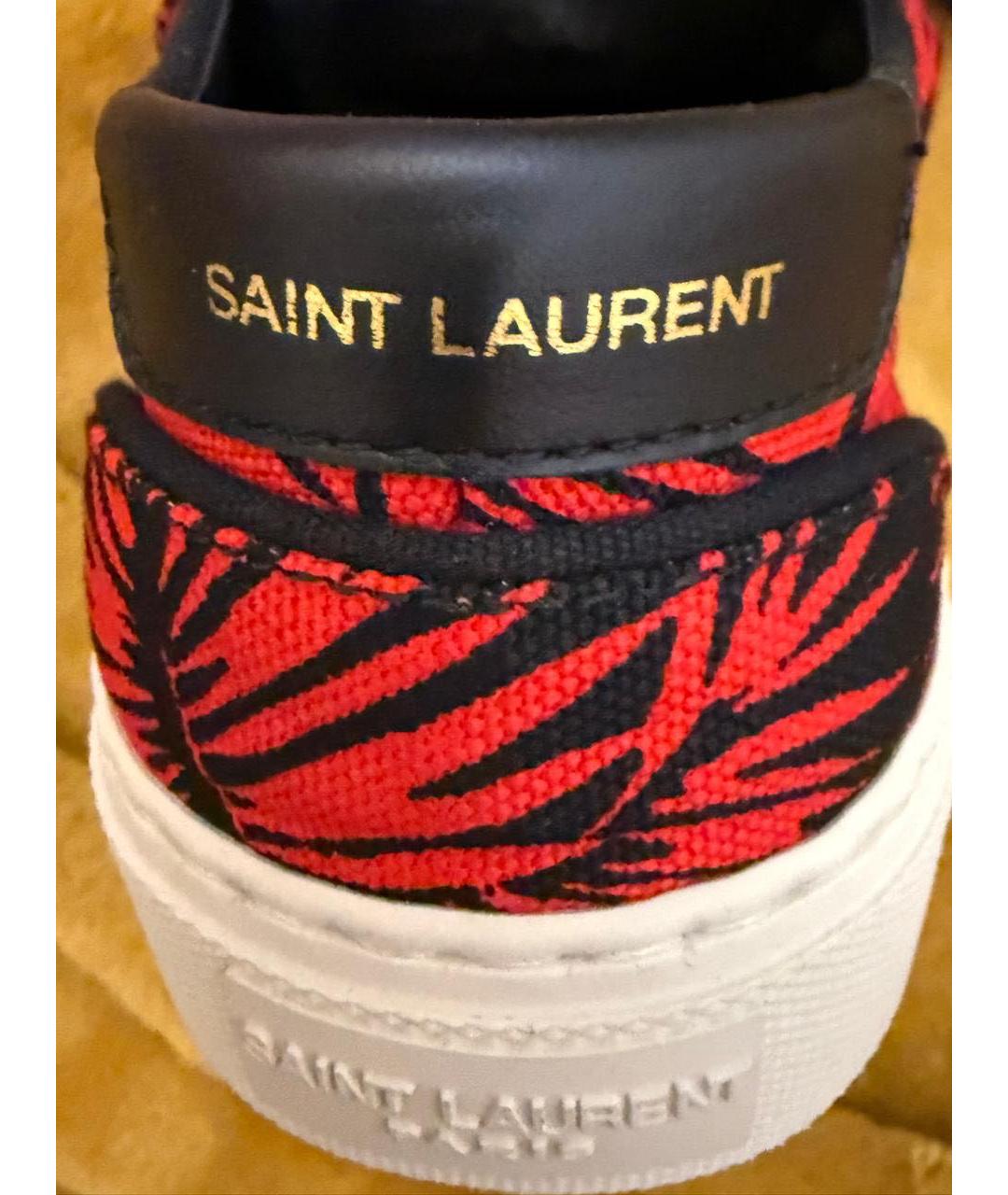 SAINT LAURENT Красные кеды, фото 4
