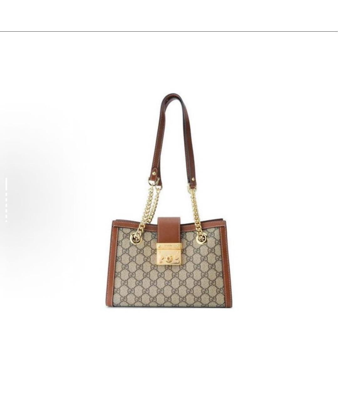 GUCCI Коричневая сумка с короткими ручками, фото 6