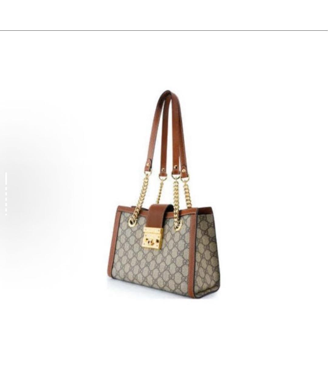 GUCCI Коричневая сумка с короткими ручками, фото 2