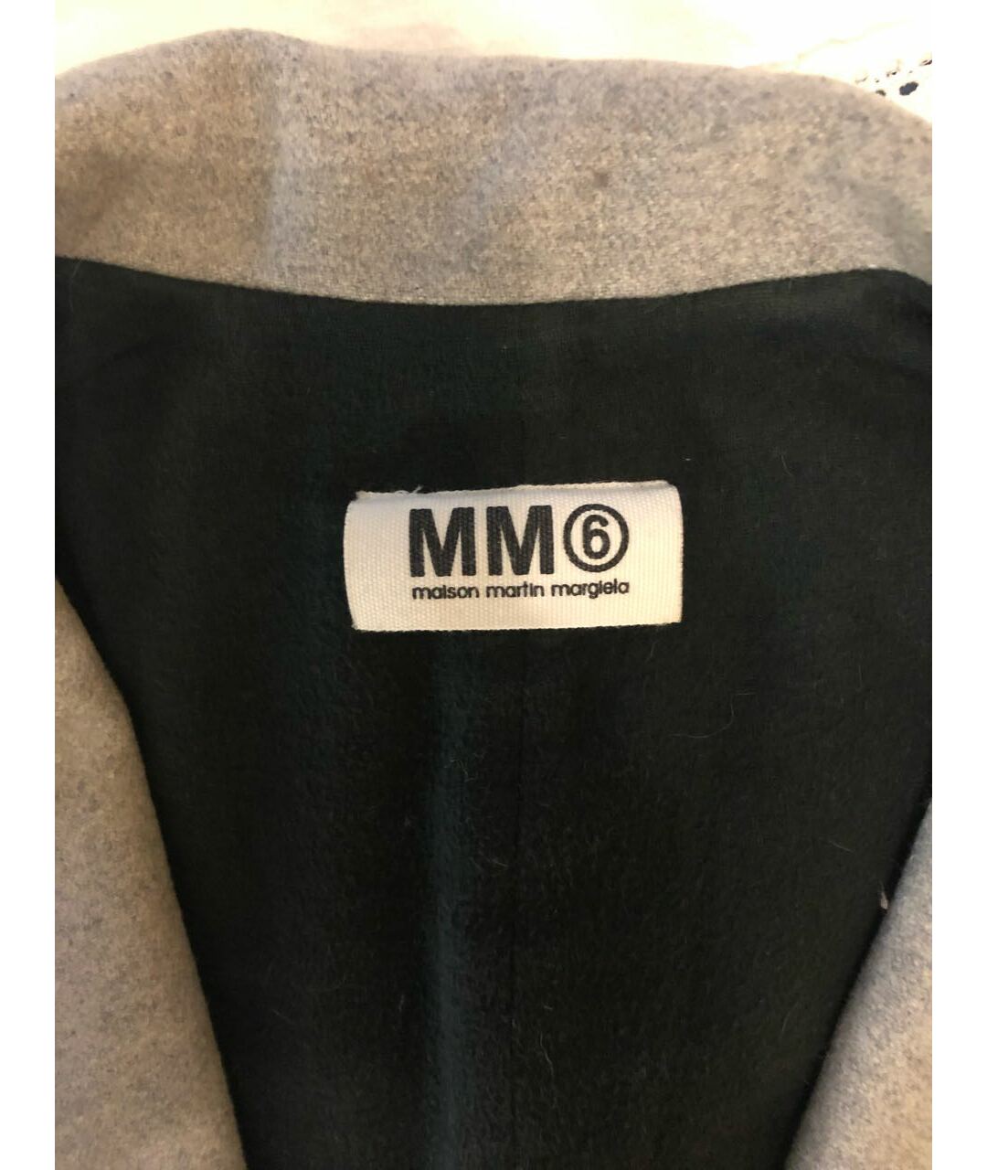 MM6 MAISON MARGIELA Серое шерстяное пальто, фото 3
