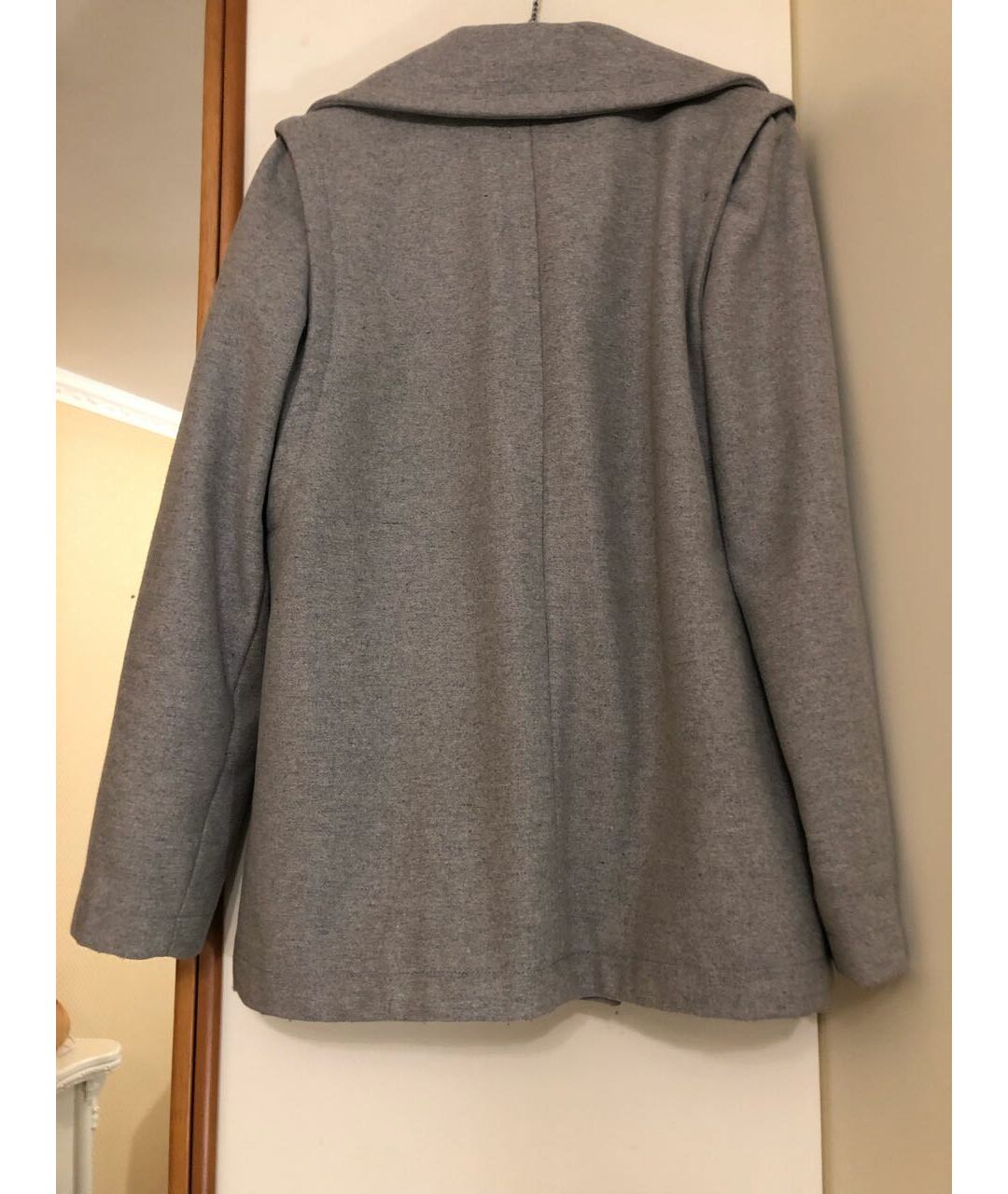 MM6 MAISON MARGIELA Серое шерстяное пальто, фото 2