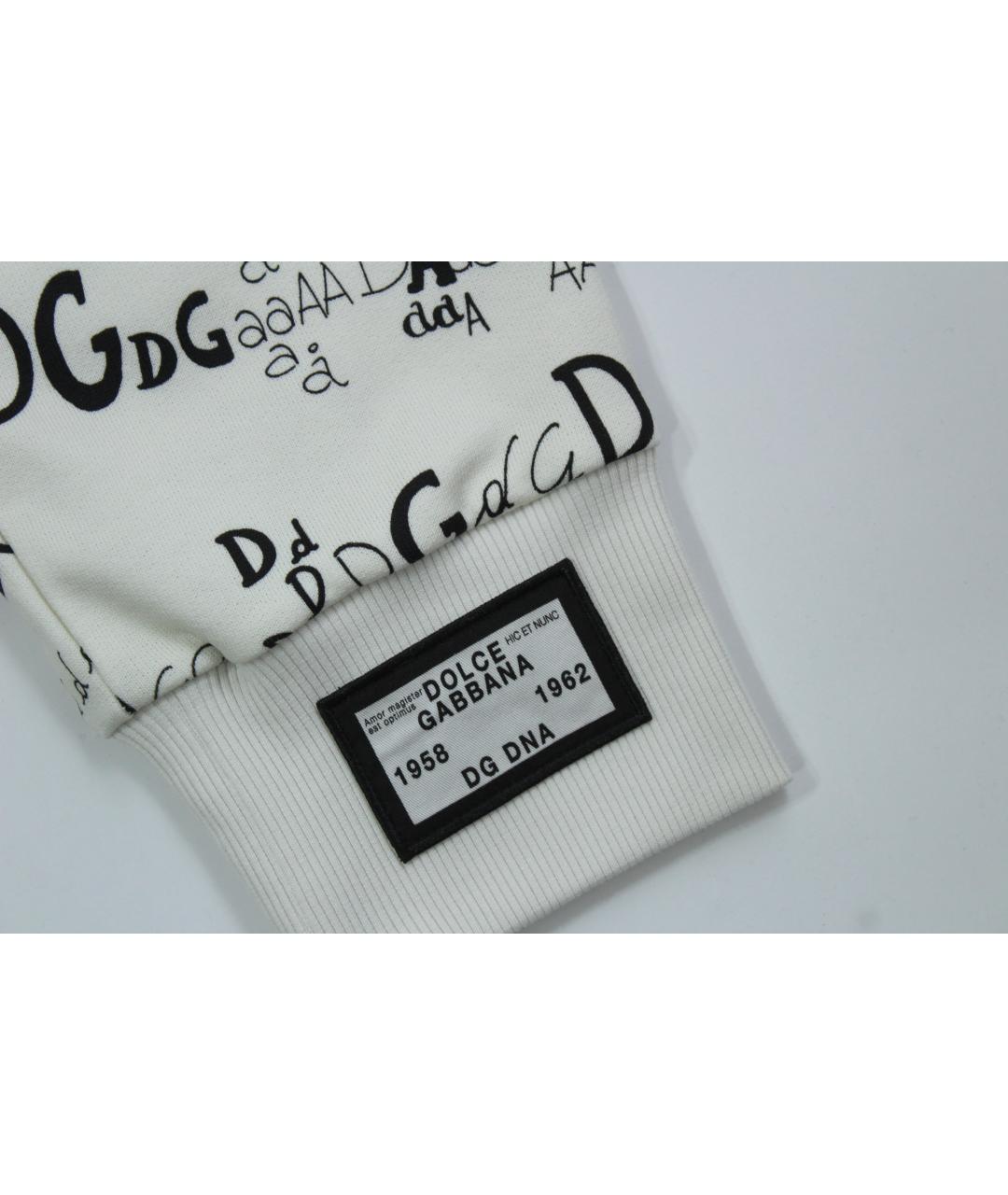 DOLCE&GABBANA Белые хлопковые повседневные брюки, фото 4