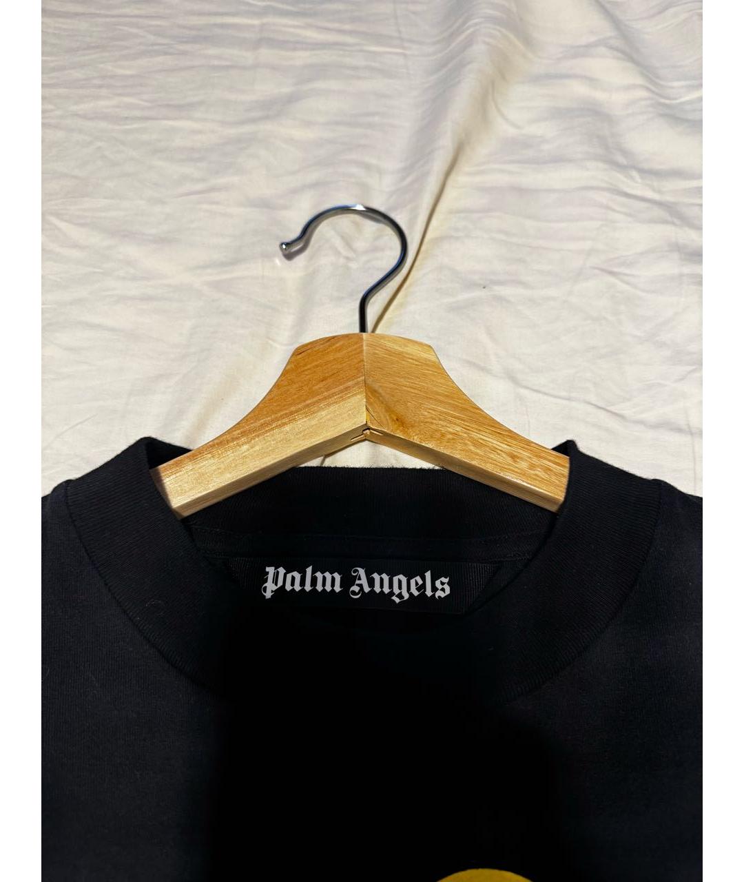 PALM ANGELS Черная хлопковая футболка, фото 4