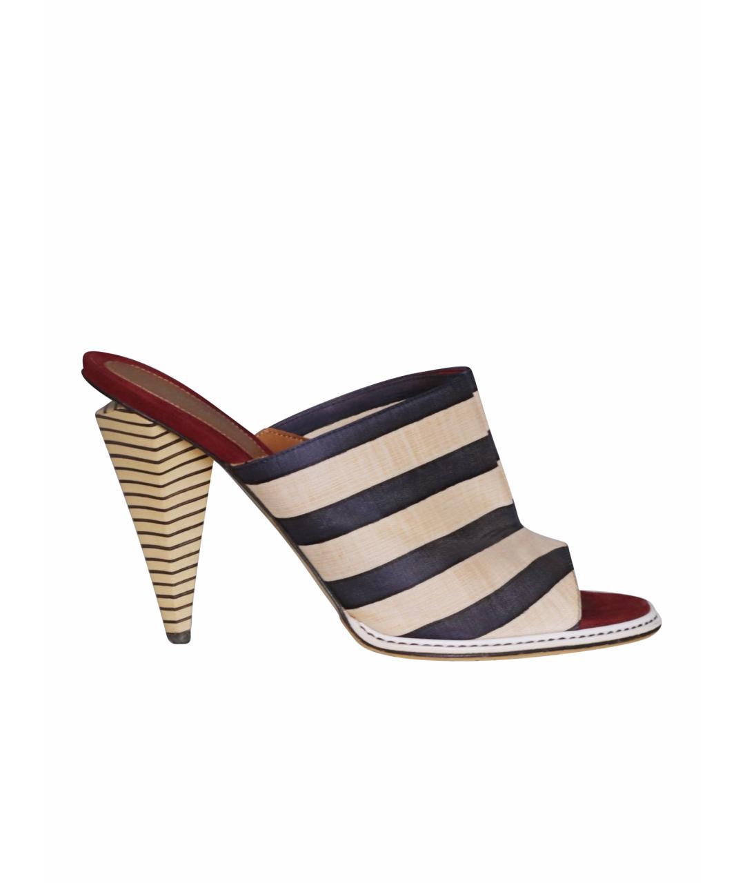 FENDI Мульти текстильные мюли, фото 1