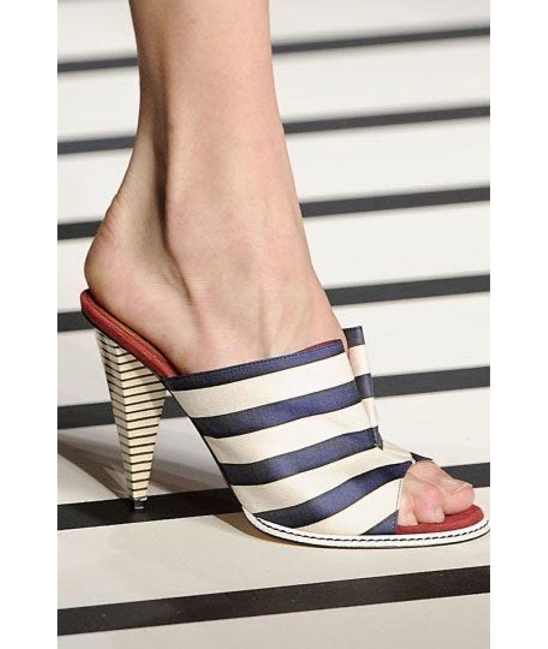FENDI Мульти текстильные мюли, фото 7
