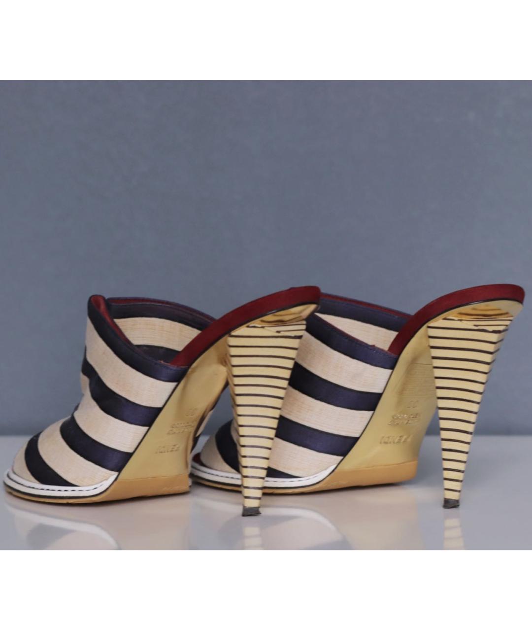 FENDI Мульти текстильные мюли, фото 5
