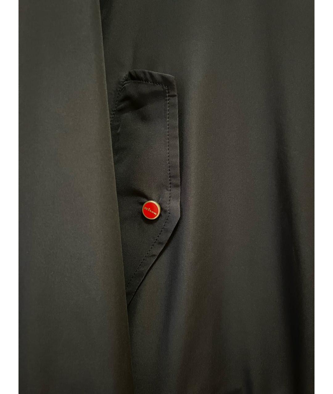 KITON Темно-синяя полиэстеровая куртка, фото 4