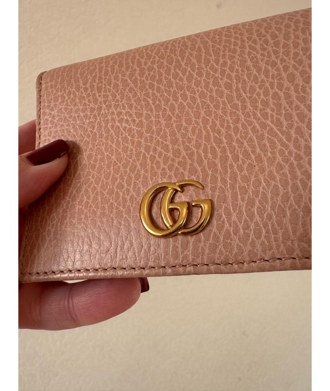 GUCCI Бежевый кожаный кошелек, фото 8