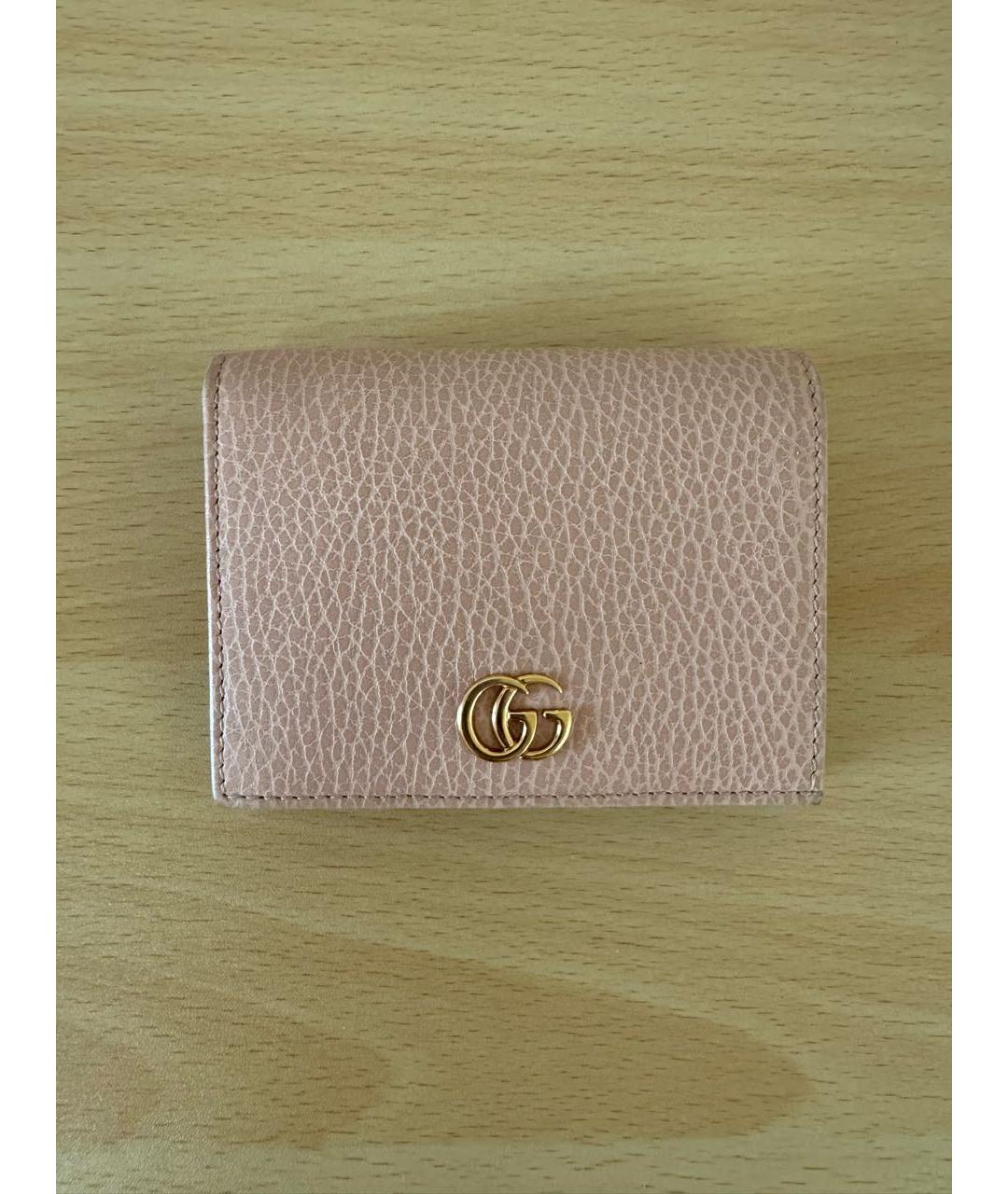 GUCCI Бежевый кожаный кошелек, фото 9