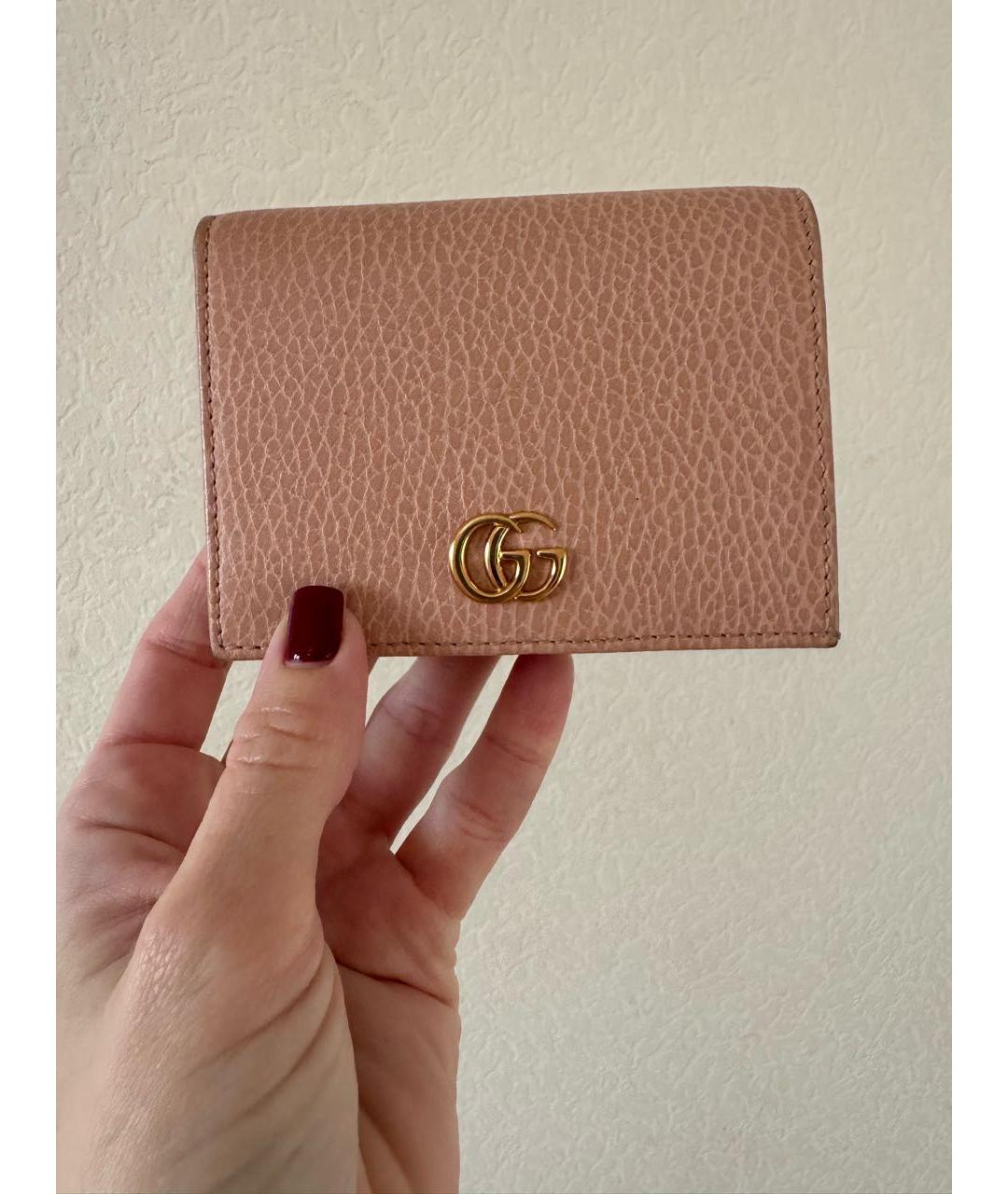 GUCCI Бежевый кожаный кошелек, фото 3