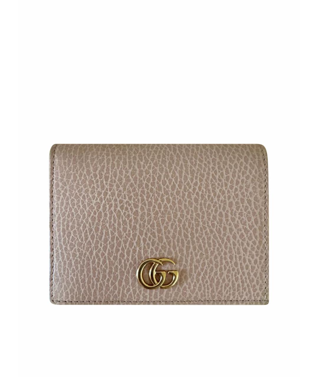 GUCCI Бежевый кожаный кошелек, фото 1