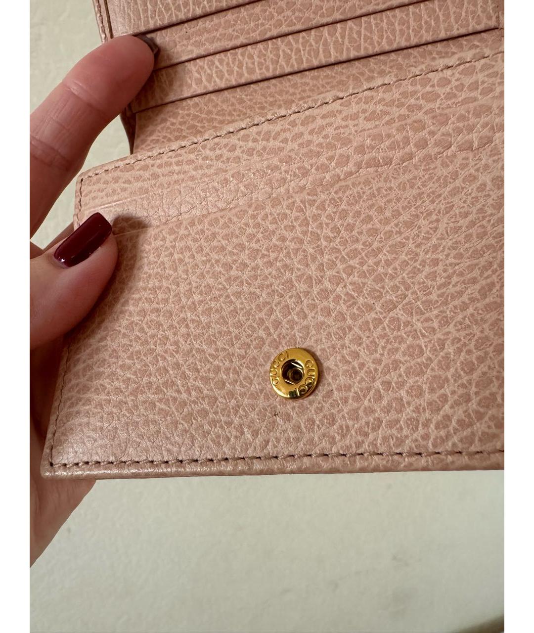 GUCCI Бежевый кожаный кошелек, фото 6