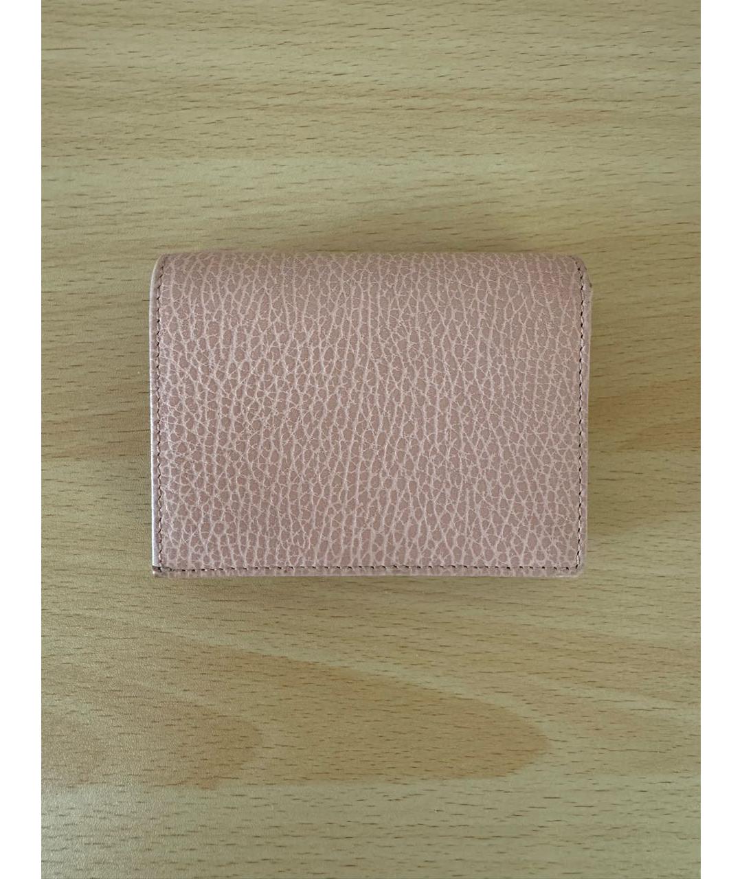 GUCCI Бежевый кожаный кошелек, фото 2