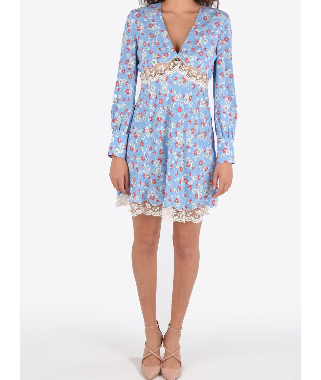 MIU MIU Бирюзовое твидовое повседневное платье, фото 5