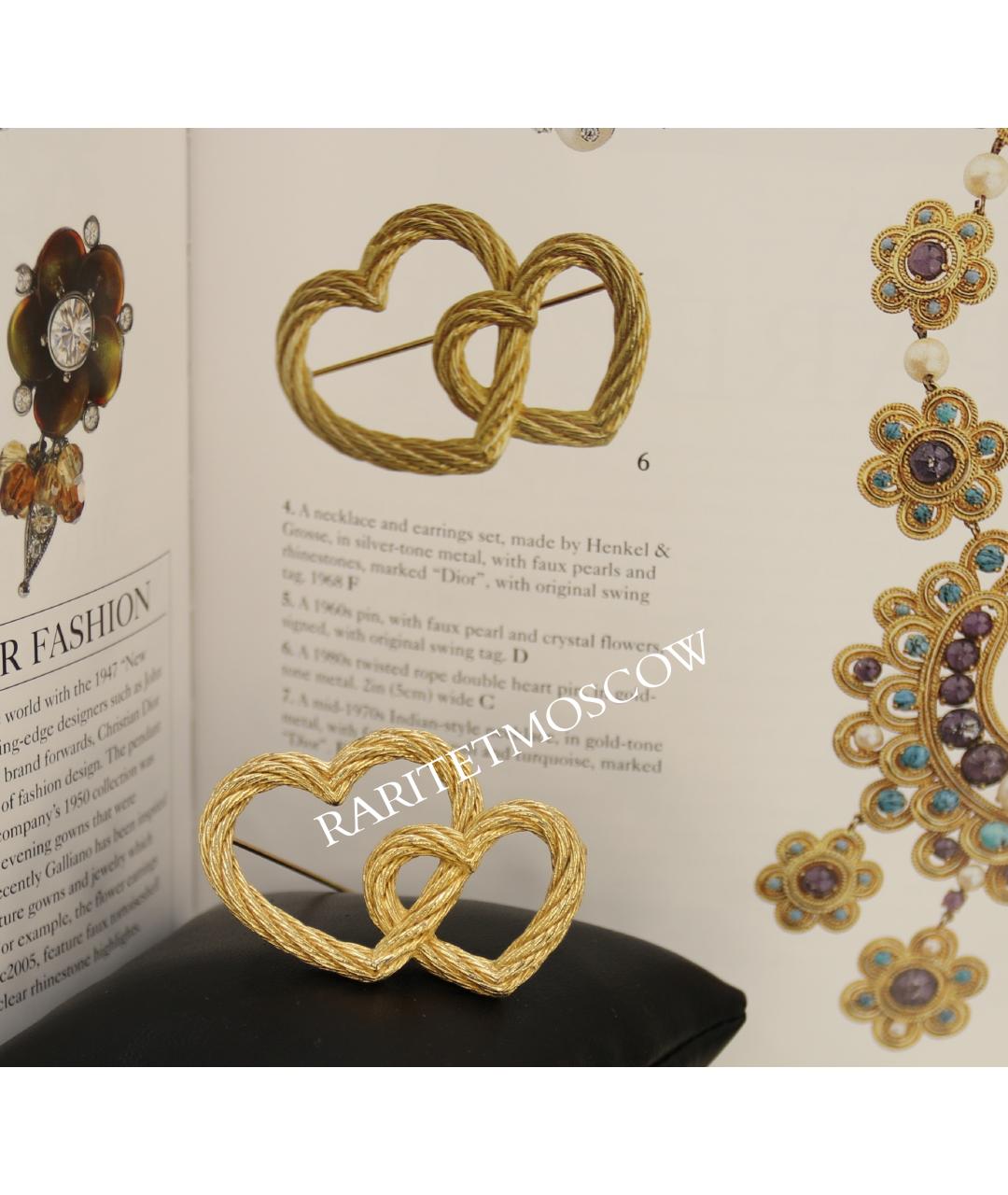 CHRISTIAN DIOR Золотая позолоченная булавка / брошь, фото 4