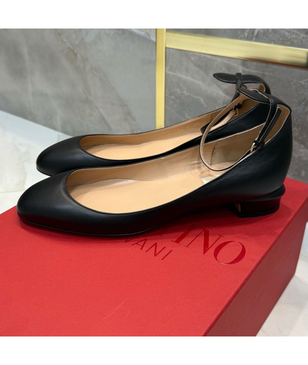 VALENTINO Черные кожаные туфли, фото 4