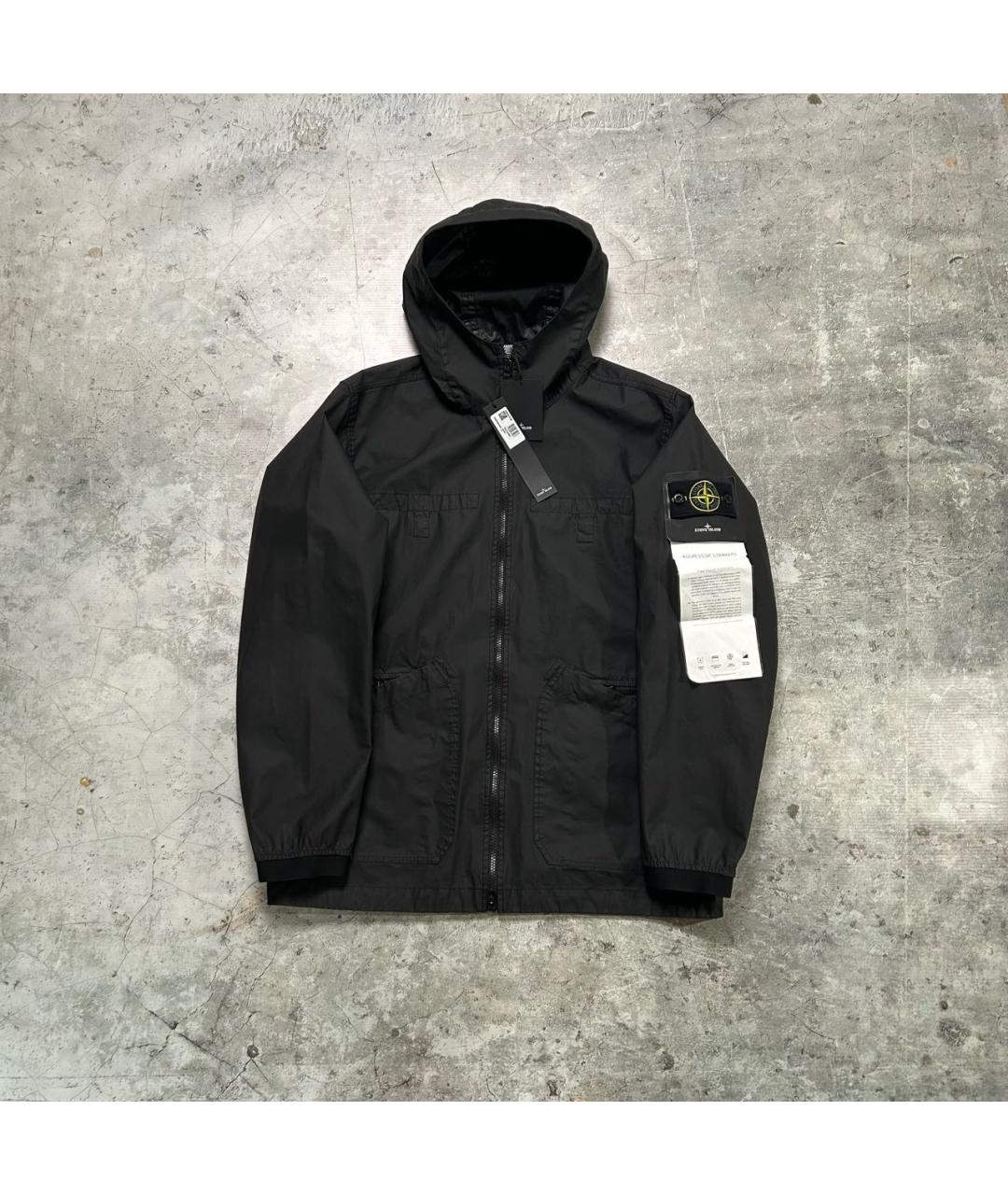 STONE ISLAND Черная хлопковая куртка, фото 9