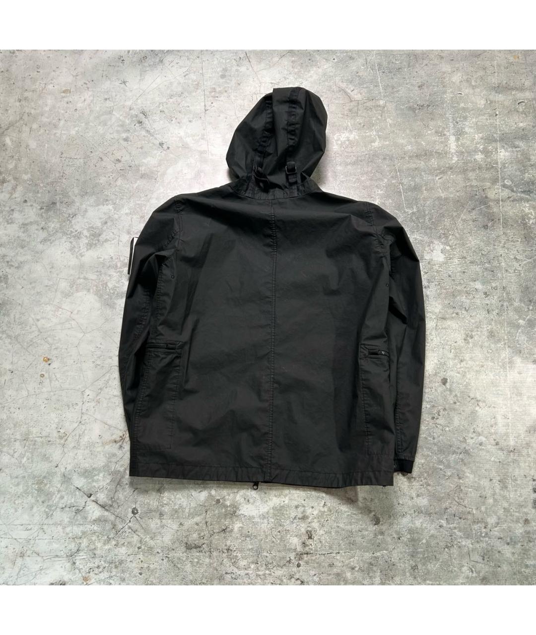 STONE ISLAND Черная хлопковая куртка, фото 2