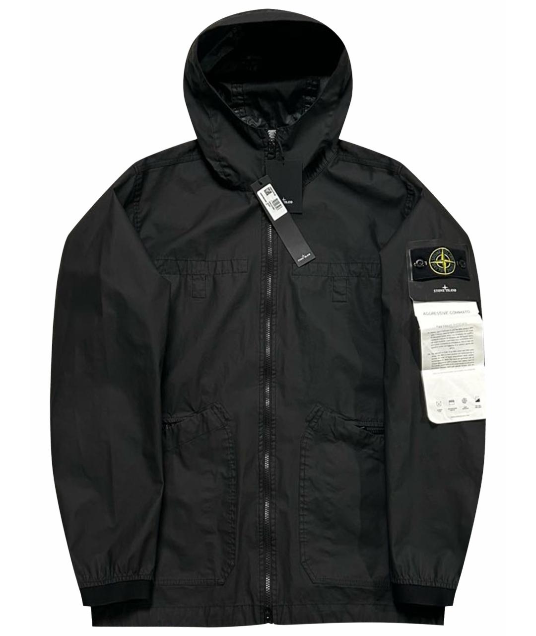 STONE ISLAND Черная хлопковая куртка, фото 1
