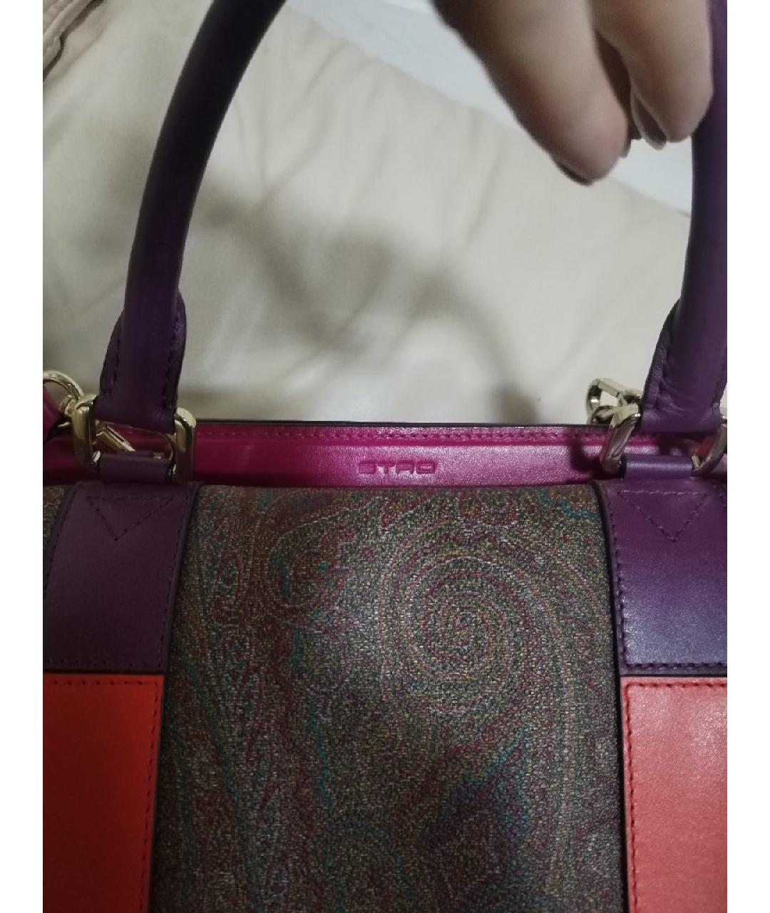 ETRO Мульти кожаная сумка с короткими ручками, фото 6
