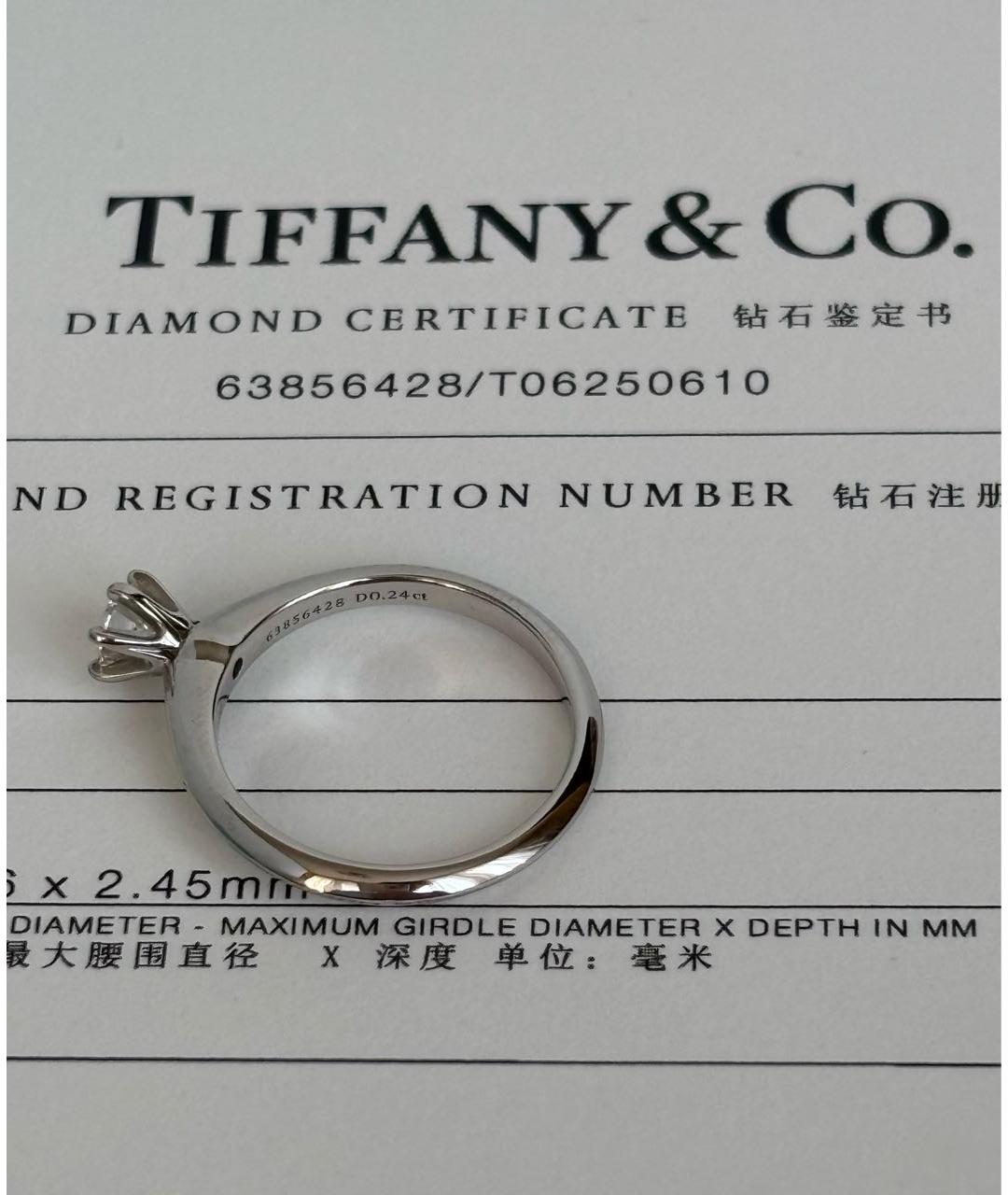 TIFFANY&CO Платиновое кольцо, фото 5