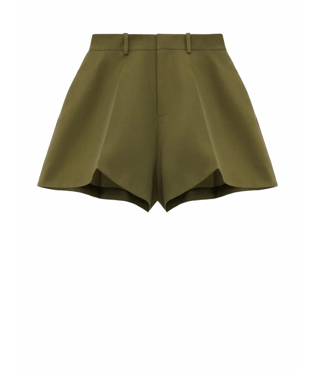 LOEWE Хаки хлопковые шорты, фото 1