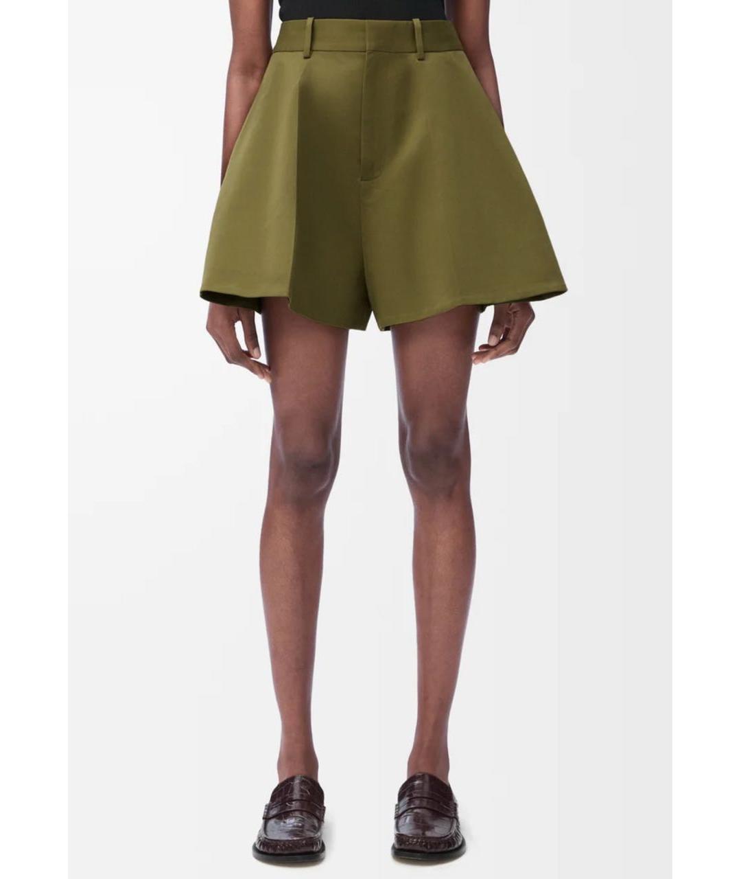 LOEWE Хаки хлопковые шорты, фото 3