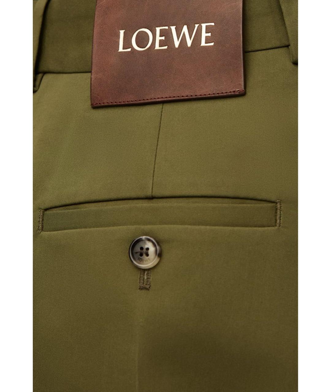 LOEWE Хаки хлопковые шорты, фото 5