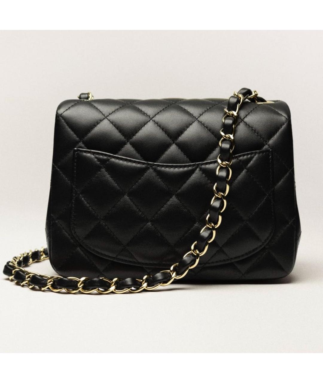 CHANEL Черная кожаная сумка через плечо, фото 4