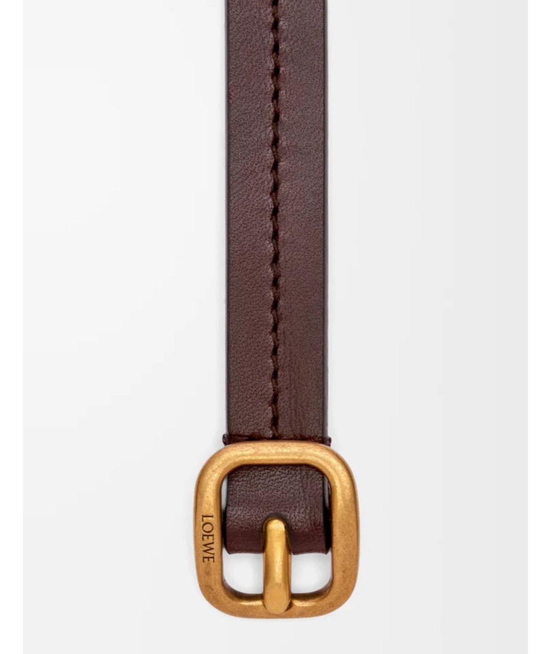 LOEWE Коричневый кожаный ремень, фото 2