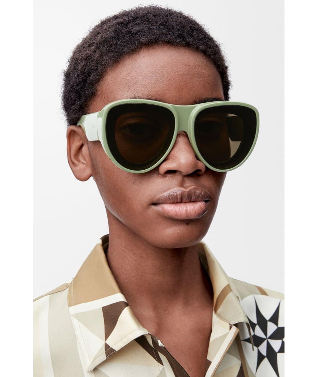 LOEWE Зеленые пластиковые солнцезащитные очки, фото 2