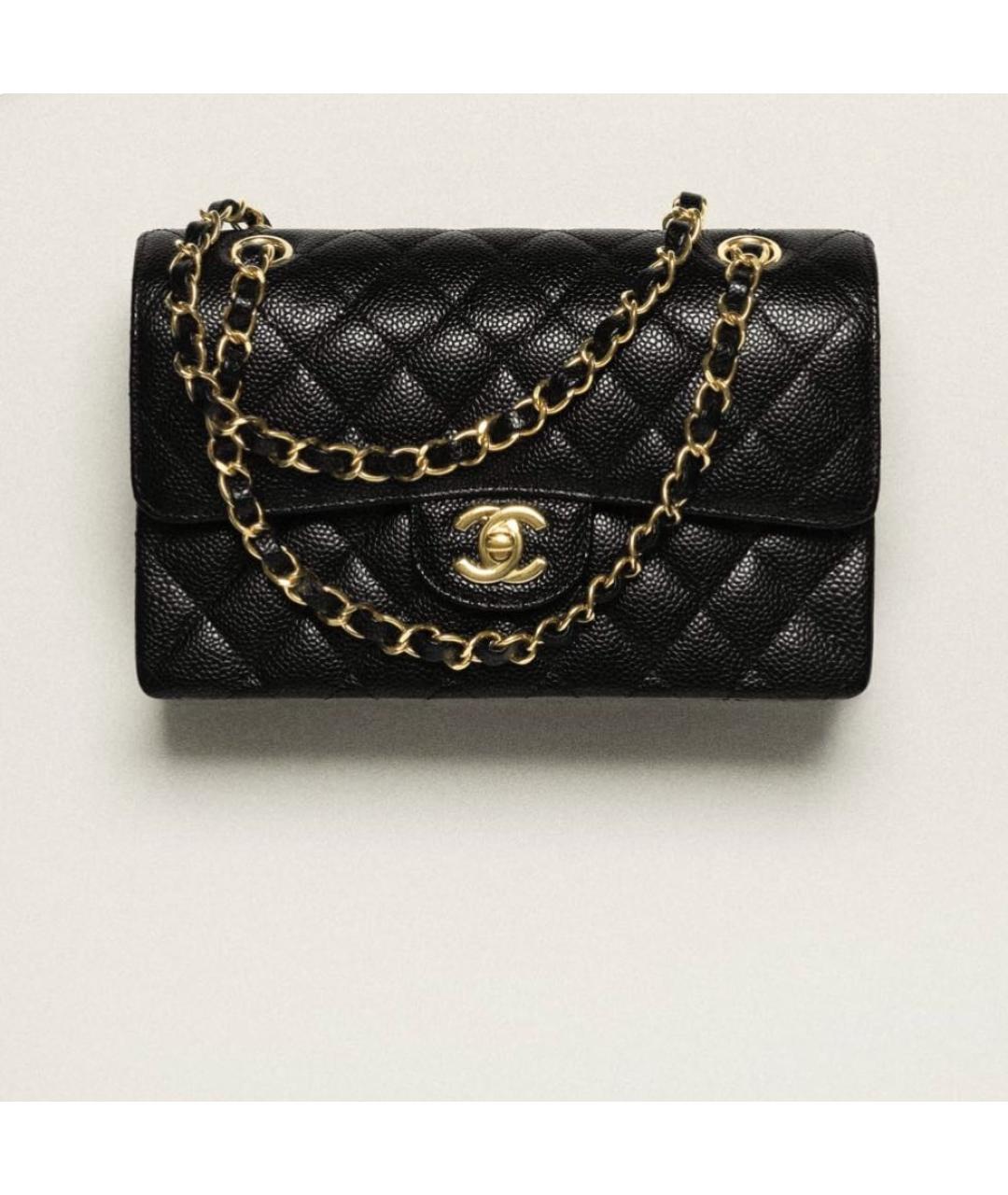 CHANEL Черная кожаная сумка через плечо, фото 2