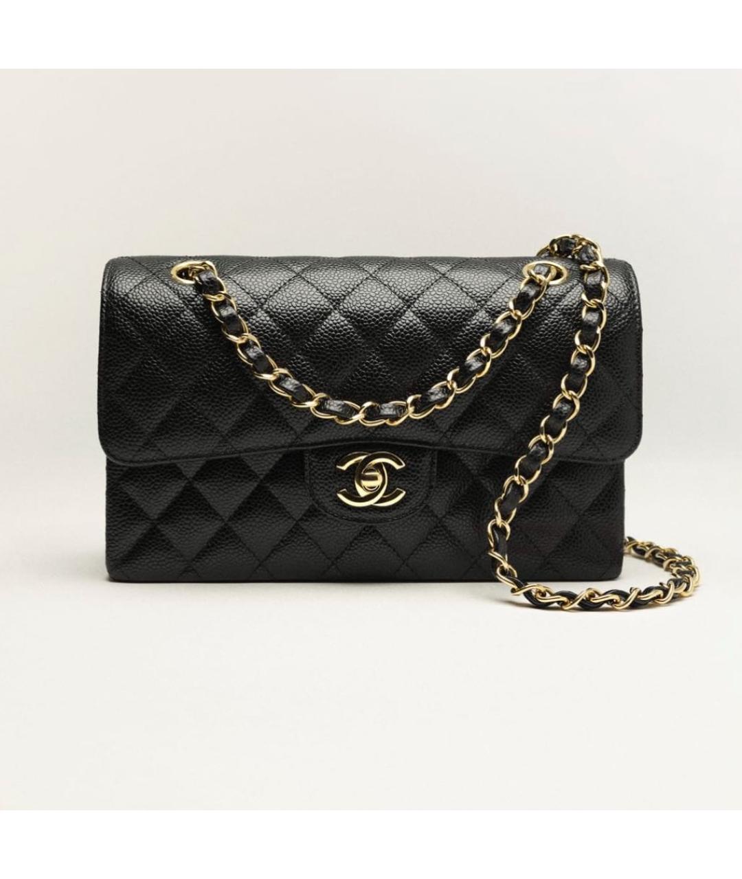 CHANEL Черная кожаная сумка через плечо, фото 4