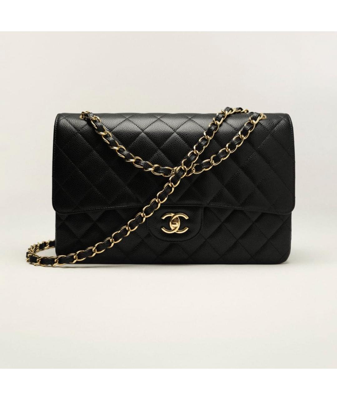 CHANEL Черная кожаная сумка через плечо, фото 3
