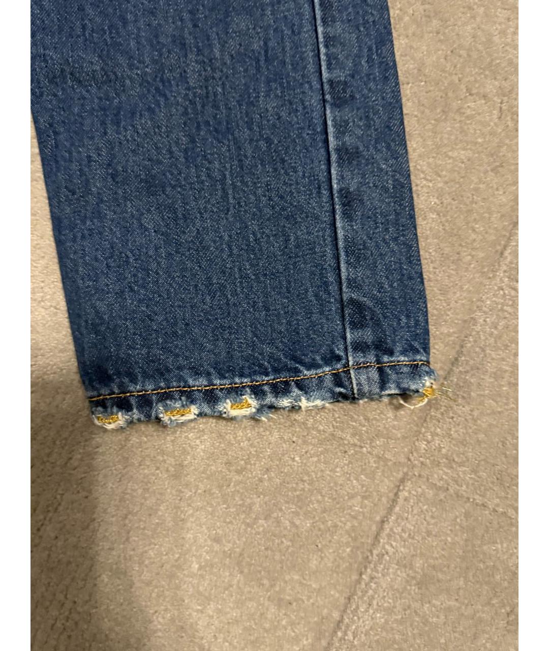 SAINT LAURENT Синие хлопковые джинсы слим, фото 4